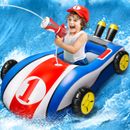 Pool Floats Toys for Kids with Water Gun - Inflatable Ride-on Pool Toys for K...