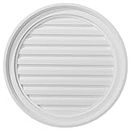 Ekena Millwork GVRO22F 22-Inch W x 22-Inch H x 2 1/8-Inch P Round Gable Vent Louver, Functional