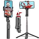 Qimic Gimbal Stabilizer for Smartphone Selfie Stick Tripod with Remote, Phone Tripod Stand, 920 mAh Phone Gimbal with Auto Inception for Vlogging, YouTube Compatible with iPhone and Android