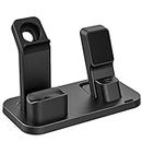BEACOO Apple Watch Stand, Charging Stand Dock Station AirPods Stand Charging Docks Holder, Support iPhone X/7/7plus/SE/5s/6S/PLUS with Various Case (Black)