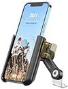 Grefay Supporto Telefono Moto 1S Sgancio Rapido Porta Cellulare Anti Shake Specchio per 3.5-7.0 Pollici Smartphone Ruotabile a 360°