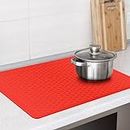 RimCereal Red Stove Top Cover Silicone Electric Stove Cover Mat 28 x 20 Inches Heat Resistant Cooktop Protector Stove Mat Protector Oven Cover for Kitchen Counter Flat Rv Range Stovetop Protector