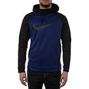 Nike Mens Therma Swoosh Essential Pull Over Hoodie Blue Void/Black 931991-478 Size X-Large