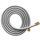 PTAPIPI Double Interlock Stainless Steel Shower Hose, Chrome Handheld Shower Head Hose with Brass Long 3.0-Meters