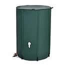 Golflame Goflame Rain Barrel Water Collector Portable Foldable Collapsible Tank,Spigot Filter Water Storage Container,Green (100 Gallon)