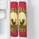 Winston Brands Rooster & Sunflowers Kitchen Appliance Cover - Set Of 3 in Red/Yellow | 10.25 H x 7.5 W x 0.38 D in | Wayfair 56433
