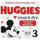 Huggies Snug & Dry Disposable Baby Diapers, Size 3, 168 Count