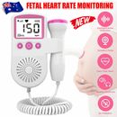 Portable LCD Fetal Doppler Baby Heart Monitor FHR Probe Pregnancy Fetus for Home