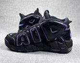 Nike Air More Uptempo 96 Shoes Mens 9 Sneakers Black Action Grape Purple Grunge