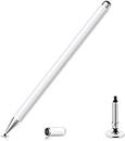 Dyazo Aluminium Fine Point Stylus Pen with Spare Disk for Touch Screens Devices, Compatible with iPad/iPhone/X/XR, Amazon Kindle and All Android/iOS Smart Phones and Tablets (White)