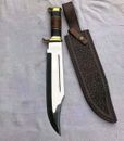 CUSTOM Rustam Crocodile Dundee Bowie Outback D2 TOOL STEEL HUNTING Bowie Knife