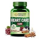 Himalayan Organics Heart Care Supplement With CoQ10,Arjuna Bark ,Grape Seed,Resveratrol | Balance Cholesterol Level | Good For Healthy Heart And Blood Circulation - 60 Veg Tablets