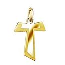 Anthony Cross Tau Cross T-Shape for Women, Men and Children Cross Pendant 333 Gold 8 Carat, Without chain