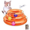 cature Care by Nature 3 Levels Pet Cat Toy Funny Tower Tracks Disc Cat Tracks Toys Training Intelligence Amusement Plate Cat Ball Toys For Cats Kitten With Free 10 Ml Catnip Offer