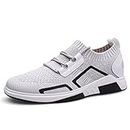 VOSMII Chaussures de Sport Sneakers Men Elevator Shoes High Increase Shoes Insoles Mesh Tall Shoes Height Shoes Man (Color : White, Size : 40 EU)