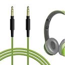 GEEKRIA Audio Cable Replacement for Solo, Solo2, Solo3, Wireless, Solo HD, Studio, Studio Wireless, Mixr, Pro, Executive Headphones Cable/Headphone Audio Cord (Green)