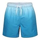 Ript Essentials Boys Quick Dry UV 50 Sun Protection Swimming Swim Shorts Trunks, Blue Dip Dye, 11-12 Years