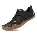 SAGUARO Barefoot Zapatos Hombre Minimalista Zapatillas Five Fingers Mujer Gym Shoes Men Trail Running Adulto Negro 42