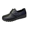 Zapatillas sin Cordones Confort Mujer - Zapatos Comodos Trabajo Chef Camarero Hostelería, Calzado Cocina Diseño Uniforme Vestir 2023, Cierre Velcro (Negro, Numeric_35)