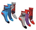Dealzone Spiderman Boys' Socks 31-34 Pack of 6