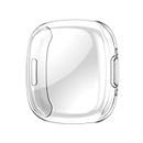 YODI Soft Screen Protector Case Compatible with Fitbit Versa 4 / Sense 2, TPU Protective Screen Cover Saver Bumper Accessories for Fitbit Versa 4, Sense 2 Smartwatch (Transparent)