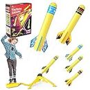 Jasonwell Toy Rocket Launcher for Kids Sturdy Launch Toys Fun Outdoor Toy for Kids Gift for Boys and Girls Age 5 6 7 8 9 10 Years Old with 6 Foam Rockets