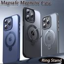 Magsafe Magnetic Case for iPhone 15 Pro Max 14 13 12 Shockproof Ring Stand Cover
