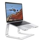Laptop Stand, OMOTON Laptop Mount, Aluminum Laptop Holder Riser Stand for Desk, Compatible with MacBook Air/Pro, Dell, HP, Lenovo and All Laptops (10-15.6 inch) (Silver)