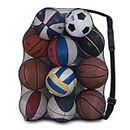 DoGeek Mesh Ball Bag Large Sport con Coulisse,Borsa portaoggetti di stoccaggio di Palline,Sacchetto di Rete