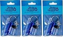 Catholic Holy Water Bottles with Eyedropper, Bulk Set of 3 Kits, Small Empty Glass Container Vial with Blue Screw Top Metal Keychain Holder & Crucifix Cross Pendant, Botellas Para Agua Bendita