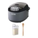 Zojirushi Umami Micom Rice Cooker with Rice Container Bin and Bamboo Spoon