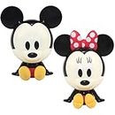 Skytail 2 Pcs Sets for Cake Decorating Present Action Figure Mickey-Minnie Mouse dis-ney Table Decor Themed Party Decorations Photo for Kids Birthday Party Supplies (Mickeyy Minniee) Toy Dolls