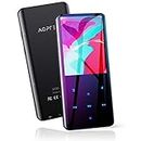 MP3 Player with Bluetooth 5.3, AGPTEK A19X 2.4" Curved Screen Portable Music Player with Speaker Lossless Sound with FM Radio, Voice Recorder, Built in 32GB, Supports up to 128GB, Black