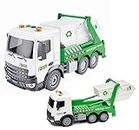 Bestie toys Garbage Truck Toy, Friction Powered Toy Garbage Truck, Kids Garbage Truck Toys with Lights and Sound, Trash Truck Toys for Boys, Dump Truck Toy Can Lift Back Up