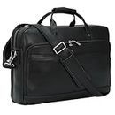 TIDING Genuine Leather Briefcase for Men 17 Inch Laptop Attache Case Business Travel Messenger Bag Shoulder Bags