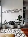 Herrlich Homes Formula 1 Car Silhouette Wall Art, F1 Metal Wall Art, Gift For Car Lovers, Car Silhouette, Gift for Boyfriend, Man Gift, Decor for Garage | 90 cm