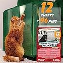 Panther Armor 12-Pack Furniture Protectors from Cats Scratch - Couch Protector from Cats Scratching - Anti Cat Scratch Furniture Protector - Couch Guards for Cats - Sofa Corner Training Tape Deterrent