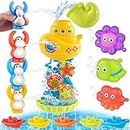 VATOS Baby Bath Toys for Toddlers 1-3 Year Old - 13 pcs Bathtub Water Toys for Kids Age 2-4,Gift for Infants Boys & Girls Age 6-12 Months, Ideal for Bathtub, Pool, and Preschool Playtime