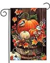 Garden Flags 12x18 Inch Double Sided,Yard Flags Garden Decor for Outside,Halloween Pumpkin Yard Decorations for Home Outdoor