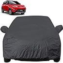Autofact Car Body Cover with Mirror Pockets Compatible for Mahindra KUV100 (Triple Stitched, Bottom Fully Elastic, Black Color)