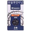 Husqvarna Chainsaw Chain 14" .050 Gauge 3/8 Pitch x-Cut High Durability Superior Lubrication Works Longer Without Needing to Be Adjusted, Orange/Gray (S93G)