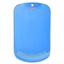 Frenchware Plastic Cutting/Chopping Board with Drainer, Premium-Grade Plastic, 100% Food Safe, BPA-Free, Dishwasher Safe, Microwave Safe (Blue, 1 Unit)