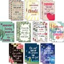 20 Pieces Floral Inspirational Notebooks Small Pocket Notepads Mini Cute Journal