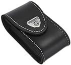 Victorinox Leather Belt Pouch - Stylish Case, Good for Holding Pocket Knife with a Belt Loop and Hook, Black - 98 mm