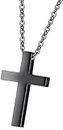 Religious Lord Jesus Crusifix Cross Sterling Silver Black Stainless Steel Locket Pendant Necklace Chain For Men And Women Christmas Gift For Girls