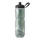 Polar Bottle Sport Insulated Water Bottle - BPA-Free, Sport & Bike Squeeze Bottle with Handle (Contender - Olive & Silver, 24 oz)