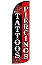 4 Less Co TATTOO PIERCING Windless Swooper Flag Feather Banner Sign 3x11.5 ft Tall (Flag Only) kq81