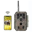 Folgtek WiFi Trail Camera 48MP 1296P, Wildlife Camera with Sound Recording Night Vision & Motion Activated, 0.1s Trigger Time IP66 Waterproof, 120° Wide Angle for Outdoor