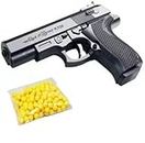 Gun Black Pistol with BB Bullets for Kids in Box Packing Toys Air Soft Gun for Boys with Free Bullets 55-60 Bullets