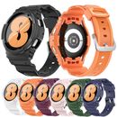 For Samsung Galaxy Watch 5 4 40/44mm Silicone Rugged Sport Band Strap Case Cover